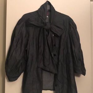 Black denim blouse